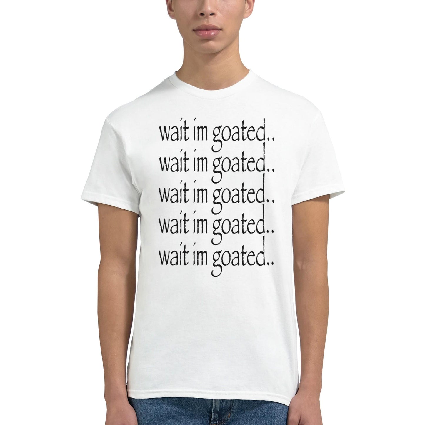 wait im goated tee shirt